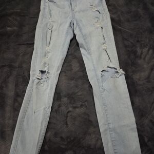 Distressed Light Blue Women's Jeans